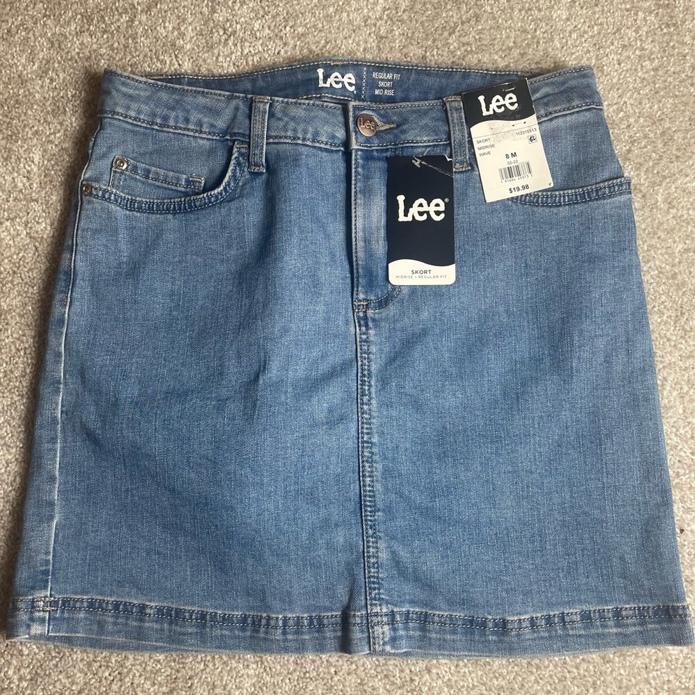 Women Midrise Jean Skort